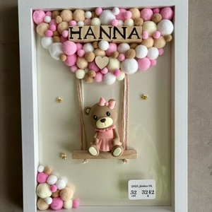 Pompon Memories - egyedi, neves, kézzel készített gyerekszoba dekoráció - baba - mama - babaszoba dekoráció - babanév dekoráció - Meska.hu