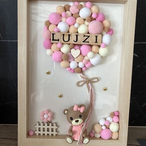 Pompon Memories - egyedi, neves, kézzel készített gyerekszoba dekoráció - baba - mama - babaszoba dekoráció - babanév dekoráció - Meska.hu