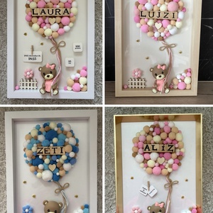 Pompon Memories - egyedi, neves, kézzel készített gyerekszoba dekoráció - baba - mama - babaszoba dekoráció - babanév dekoráció - Meska.hu