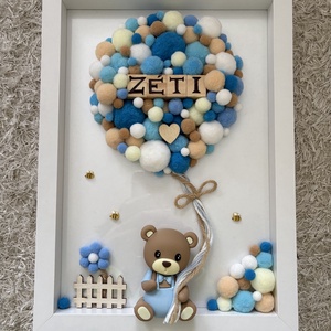 Pompon Memories - egyedi, neves, kézzel készített gyerekszoba dekoráció, Baba - mama, Babaszoba dekoráció, Babanév dekoráció, Mindenmás, MESKA