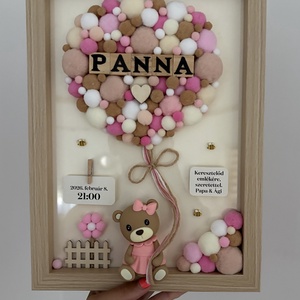 Pompon Memories - egyedi, neves, kézzel készített gyerekszoba dekoráció, Baba - mama, Babaszoba dekoráció, Babanév dekoráció, Mindenmás, MESKA