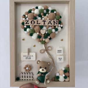 Pompon Memories - egyedi, neves, kézzel készített gyerekszoba dekoráció, Baba - mama, Babaszoba dekoráció, Babanév dekoráció, Mindenmás, MESKA