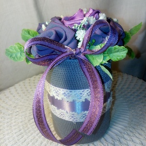 Kis lila virág doboz  - otthon & életmód - dekoráció - Meska.hu