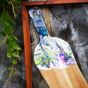 Fluid art absztrakt vágódeszka  -  - Meska.hu