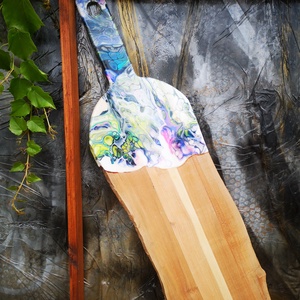 Fluid art absztrakt vágódeszka  - Meska.hu