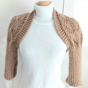 Mogyoró egyedi tervezésű kötött bolero , Ruha & Divat, Női ruha, Bolero, Kötés, MESKA