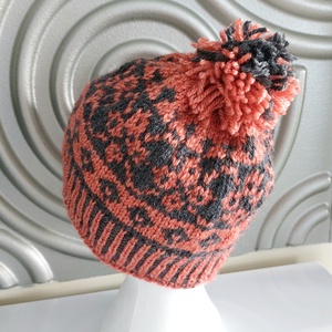 Kézzel kötött norvég mintás sapka  - ruha & divat - sál, sapka, kendő - sapka - Meska.hu