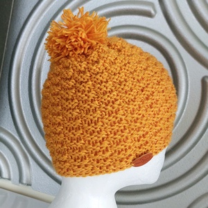 Mustár sárga Kötött Sapka  - Meska.hu