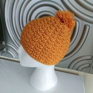 Mustár sárga Kötött Sapka  - ruha & divat - sál, sapka, kendő - sapka - Meska.hu