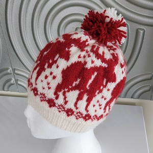 Kézzel kötött norvég mintás sapka , Ruha & Divat, Sál, Sapka, Kendő, Sapka, Kötés, MESKA