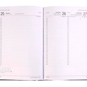 2027. évi fekete műbőr A/5 napi határidőnapló a zöld árnyalataival festett pontmandalával 21x14,8 cm - otthon & életmód - papír, írószer - naptár & tervező - Meska.hu