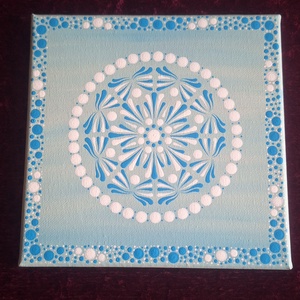 Pasztell varázs-Égkék (20x20 cm kézzel festett mandala), Otthon & Életmód, Dekoráció, Spiritualitás, Mandala, Festészet, Festett tárgyak, Egyedi, kézzel készült fali dekoráció. Pontozó technikával készült (dotart).
20x20cm feszített vász..., MESKA