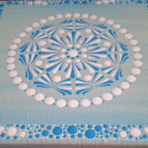 Pasztell varázs-Égkék (20x20 cm kézzel festett mandala) - otthon & életmód - dekoráció - spiritualitás - mandala - Meska.hu