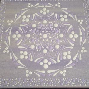 Pasztell varázs-Lila 20x20cm mandala - otthon & életmód - dekoráció - spiritualitás - mandala - Meska.hu