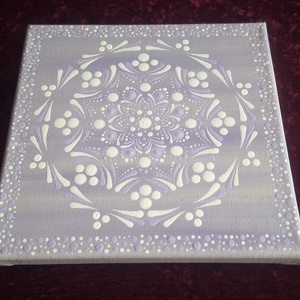 Pasztell varázs-Lila 20x20cm mandala - otthon & életmód - dekoráció - spiritualitás - mandala - Meska.hu