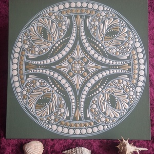 Exkluzív dot art mandala dekoráció  25x25 cm - otthon & életmód - dekoráció - spiritualitás - mandala - Meska.hu