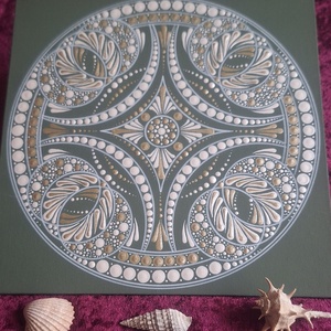 Exkluzív dot art mandala dekoráció  25x25 cm - otthon & életmód - dekoráció - spiritualitás - mandala - Meska.hu