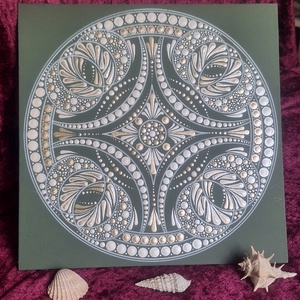 Exkluzív dot art mandala dekoráció  25x25 cm - otthon & életmód - dekoráció - spiritualitás - mandala - Meska.hu