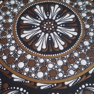 Kozmikus Rend- 30 cm-es feszített vászon, kézzel pontozott mandala  - otthon & életmód - dekoráció - spiritualitás - mandala - Meska.hu