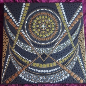Geometrikus Mandala Energia-30x30cm - Meska.hu
