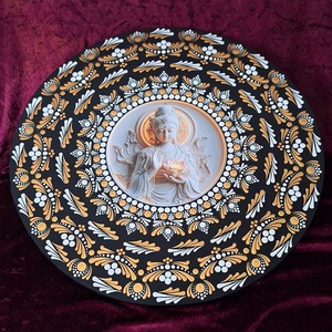 Buddha Mandala falukép- spirituális lakásdekor 50cm - otthon & életmód - dekoráció - spiritualitás - mandala - Meska.hu