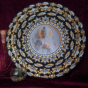Buddha Mandala falukép- spirituális lakásdekor 50cm - Meska.hu