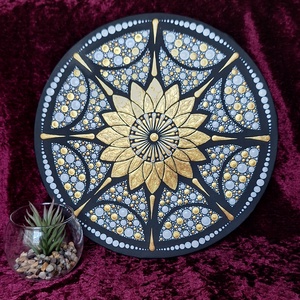 Napenergia mandala-30cm- lakásdekor  - Meska.hu