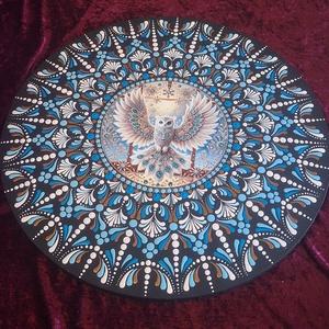 Bölcsesség és Védelem -misztikus bagoly mandala- 50cm - otthon & életmód - dekoráció - spiritualitás - mandala - Meska.hu