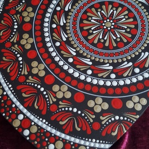 Szeretet-mandala-30cm-szív alakú feszített vászon festmény  - otthon & életmód - dekoráció - spiritualitás - mandala - Meska.hu
