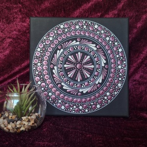 Szeretet Áramlás -mandala-20cm- dotart - Meska.hu