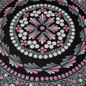 Szeretet mandala-30cm-feszített vászon  - művészet - festmény - akril - Meska.hu