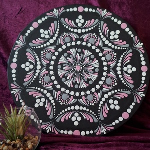 Pink beauty mandala- pontozott- 30cm - otthon & életmód - dekoráció - spiritualitás - mandala - Meska.hu