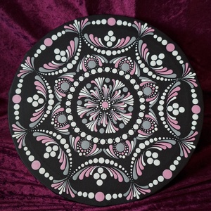 Pink beauty mandala- pontozott- 30cm - otthon & életmód - dekoráció - spiritualitás - mandala - Meska.hu