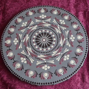 Elegáns pontozott mandala festmény 30cm  - Meska.hu