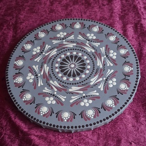 Elegáns pontozott mandala festmény 30cm  - otthon & életmód - dekoráció - spiritualitás - mandala - Meska.hu