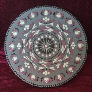 Elegáns pontozott mandala festmény 30cm  - otthon & életmód - dekoráció - spiritualitás - mandala - Meska.hu