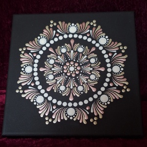 Energia mandala pontozott festmény 20x20cm  - Meska.hu