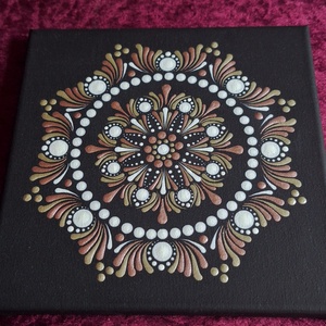 Energia mandala pontozott festmény 20x20cm  - otthon & életmód - dekoráció - spiritualitás - mandala - Meska.hu