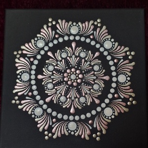 Energia mandala pontozott festmény 20x20cm  - otthon & életmód - dekoráció - spiritualitás - mandala - Meska.hu