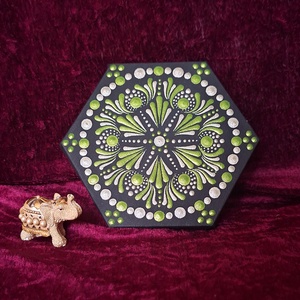 Mandala 15cm -szívcsakra  - Meska.hu