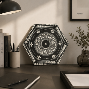 Hexa-Kozmosz � Szakrális geometria pontozott festmény (30 cm) - művészet - festmény - akril - Meska.hu