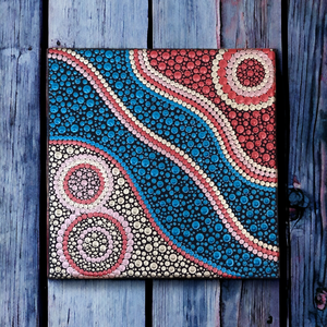 Art stílusú pontozott kép - szabadon - művészet - festmény - akril - Meska.hu