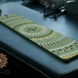 Mandala könyvjelző (vintage zöld)   - könyv & zene - könyvjelző - Meska.hu