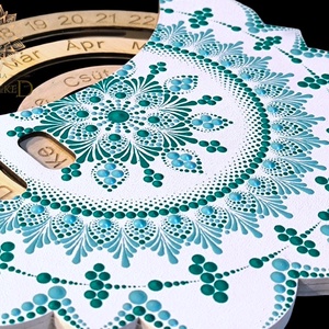 Mandala öröknaptár, függeszthető (28 cm átmérőjű) - otthon & életmód - dekoráció - fali és függő dekoráció - falinaptár & öröknaptár - Meska.hu