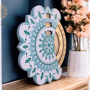 Mandala öröknaptár, függeszthető (28 cm átmérőjű) - otthon & életmód - dekoráció - fali és függő dekoráció - falinaptár & öröknaptár - Meska.hu