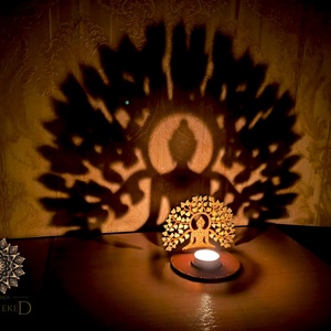 Életfa-Buddha - árnyék mécsestartó - otthon & életmód - gyertya, illat, aroma - mécses és mécsestartó - Meska.hu