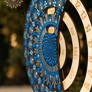 Mandala öröknaptár, álló (19 cm átmérőjű) - otthon & életmód - dekoráció - fali és függő dekoráció - falinaptár & öröknaptár - Meska.hu