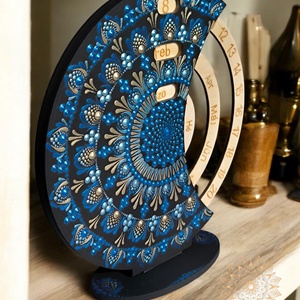 Mandala öröknaptár, álló (19 cm átmérőjű) - otthon & életmód - dekoráció - fali és függő dekoráció - falinaptár & öröknaptár - Meska.hu