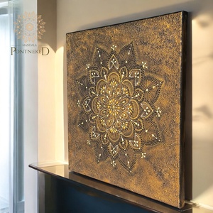Ébredés - mandala vászonkép (40 X 40 cm) - otthon & életmód - dekoráció - kép & falikép - vászonkép - Meska.hu
