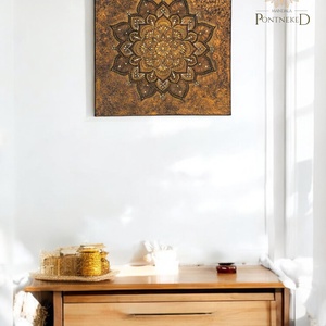 Ébredés - mandala vászonkép (40 X 40 cm) - otthon & életmód - dekoráció - kép & falikép - vászonkép - Meska.hu